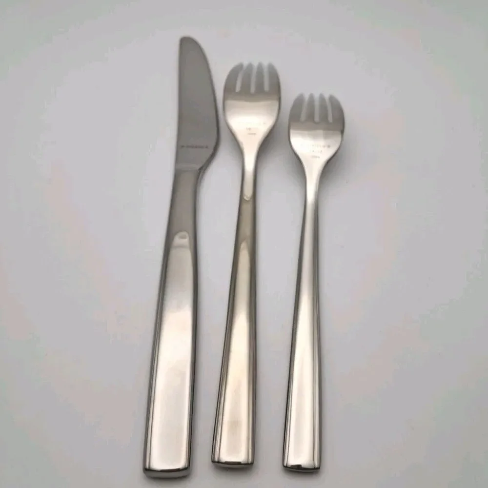 Gorham Carrie 3 Piece Place Set Stainless 18/10 Glossy Flatware Silverware